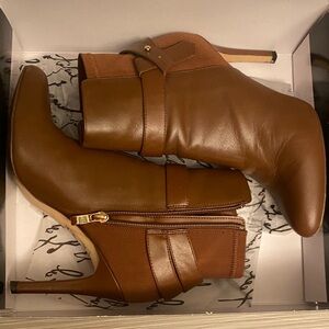 Brown Leather Ankle Boots